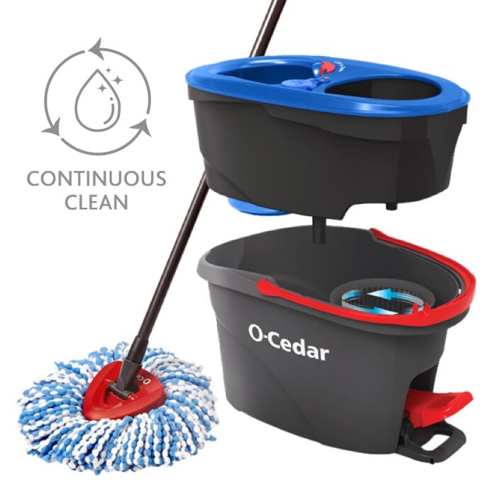 O-Cedar EasyWring Spin Mop & Bucket System with 3 Refills